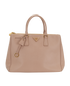 Large Double-Zip Galleria, &pound;550, Handbags, Pink, Leather, Front view